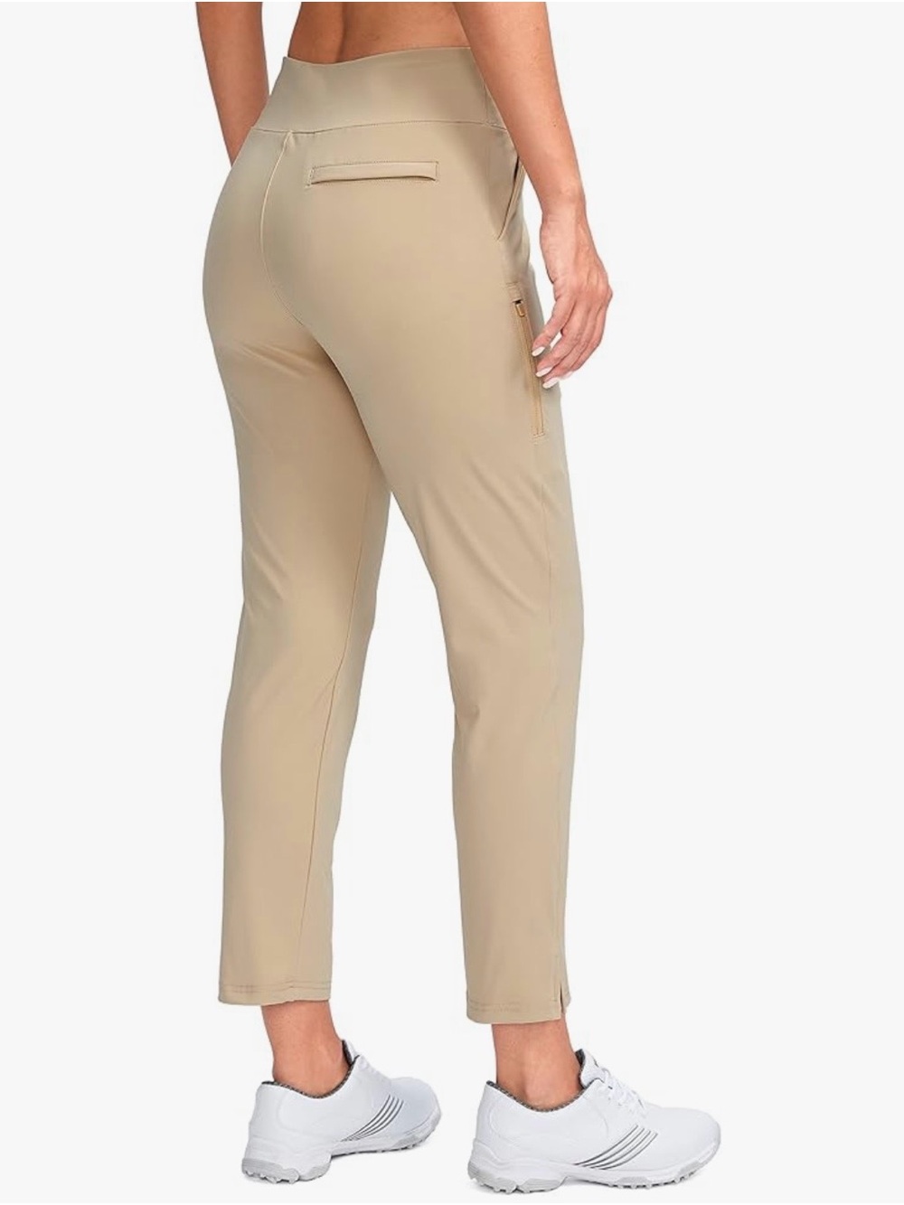 Women’s Performance Ankle Pants in Beige - Picture 2 of 14
